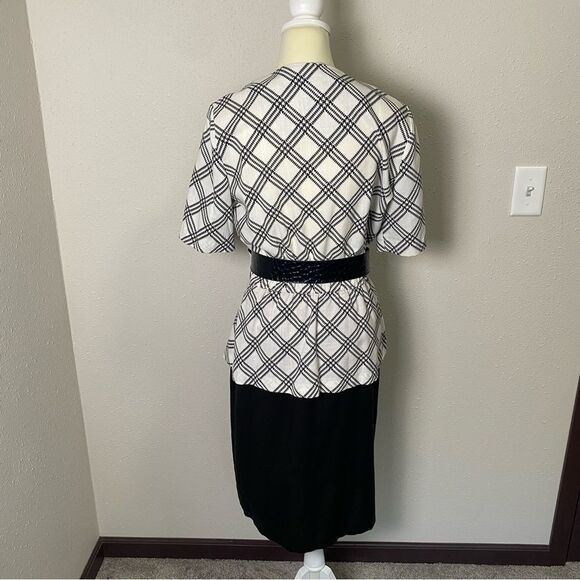 Vintage 80's MC ll One Piece Wrap Dress W/ Matching Belt Women's Size 14 - Picture 2 of 15